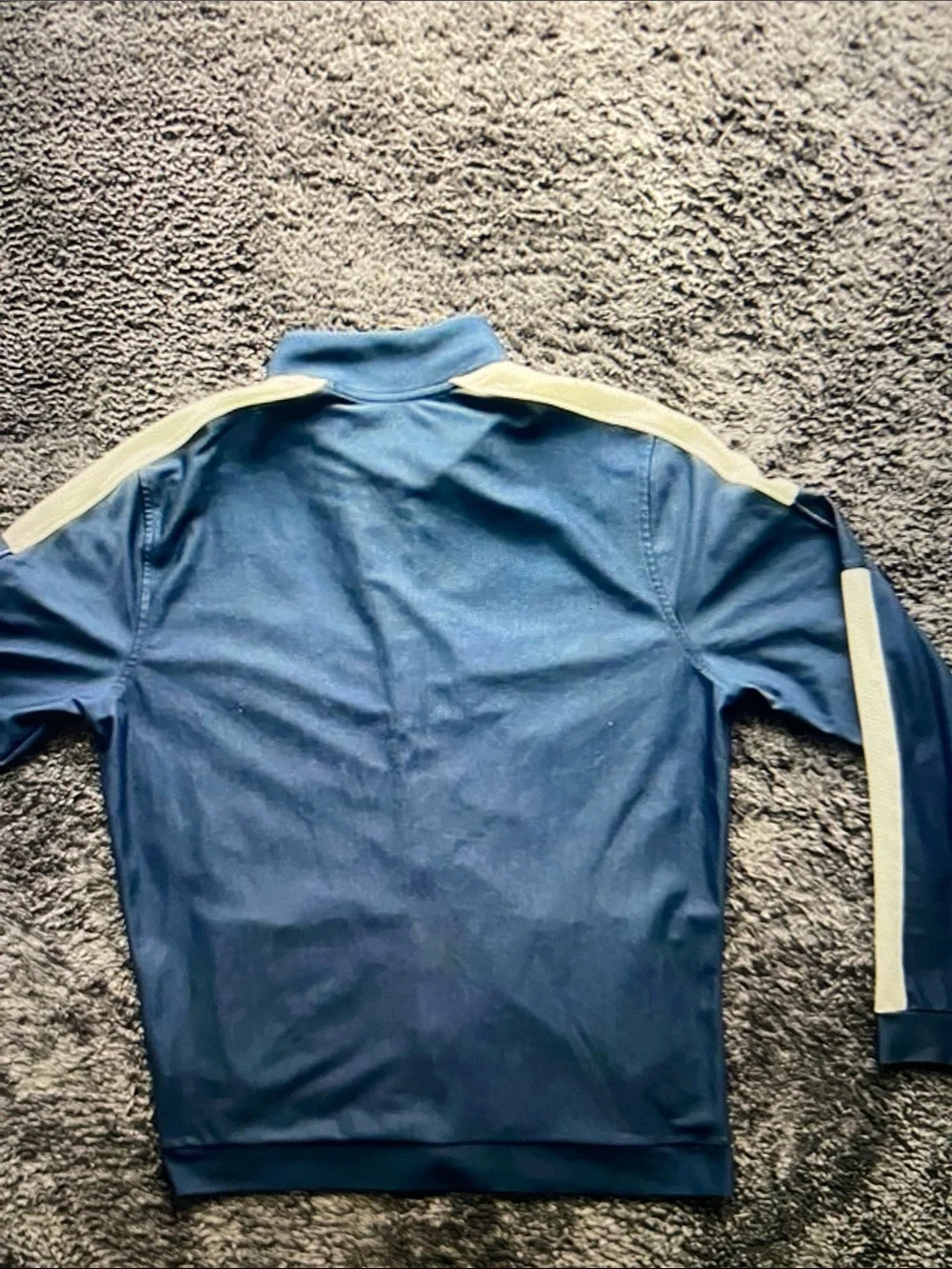 Under Armour Men’s Navy Track Jacket with Cream Shoulder Stripes